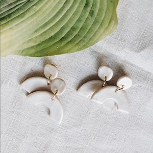 Handmade Pearl Arch Earrings